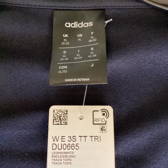 ADIDAS Zip Jacket & Track Leggings Pant (Size: Jacket = XL) Track Pants= L) NWOT - Picture 4 of 15